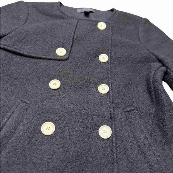 🖤‎ J.Crew ✨ Black Wool Blend Double-Breasted Short Jacket Women’s XS 🧥 - Picture 3 of 6